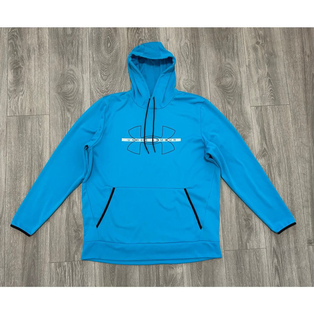 Under Armour Men’s Blue Fleece Symbol Hoodie Size 2XL